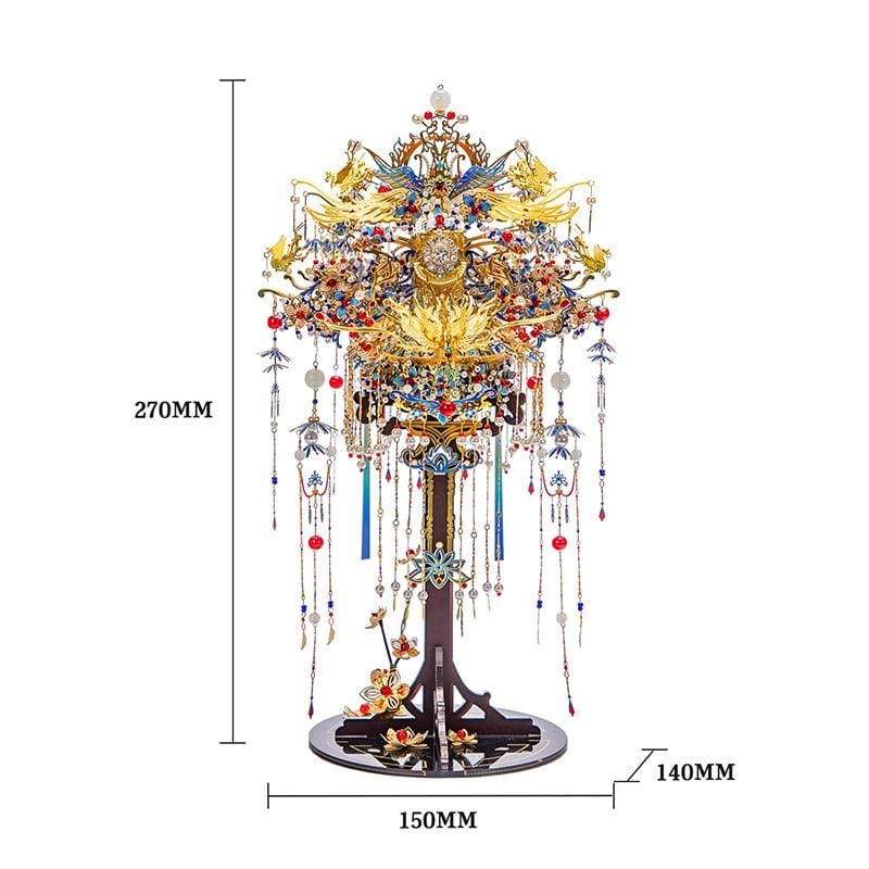  Mô Hình Kim Loại Lắp Ráp 3D MU Hôn Lễ Phượng Quán (647 mảnh, Phoenix Crown) YM-N140-I – MP1280 