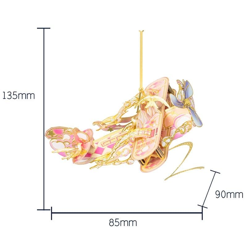  Mô Hình Kim Loại 3D Lắp Ráp MU Ngự Phong Linh Tình Ái Hòa Bình (83 mảnh, Windchime Peace and Love) YM-N141-B – MP1292 