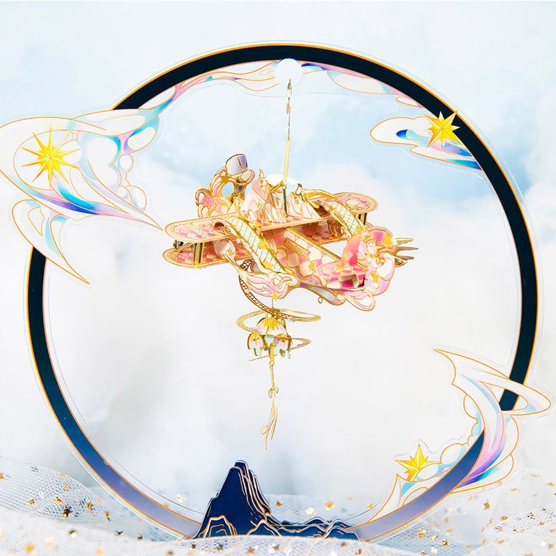  Mô Hình Kim Loại 3D Lắp Ráp MU Ngự Phong Linh Tình Ái Hòa Bình (83 mảnh, Windchime Peace and Love) YM-N141-B – MP1292 