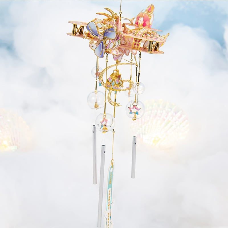  Mô Hình Kim Loại 3D Lắp Ráp MU Ngự Phong Linh Tình Ái Hòa Bình (83 mảnh, Windchime Peace and Love) YM-N141-B – MP1292 