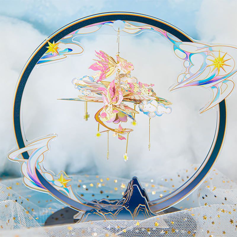  Mô Hình Kim Loại 3D Lắp Ráp MU Ngự Phong Linh Duyên Định Tam Sinh (59 mảnh, Windchime Forever Beloved Ones) YM-N141-E – MP1295 