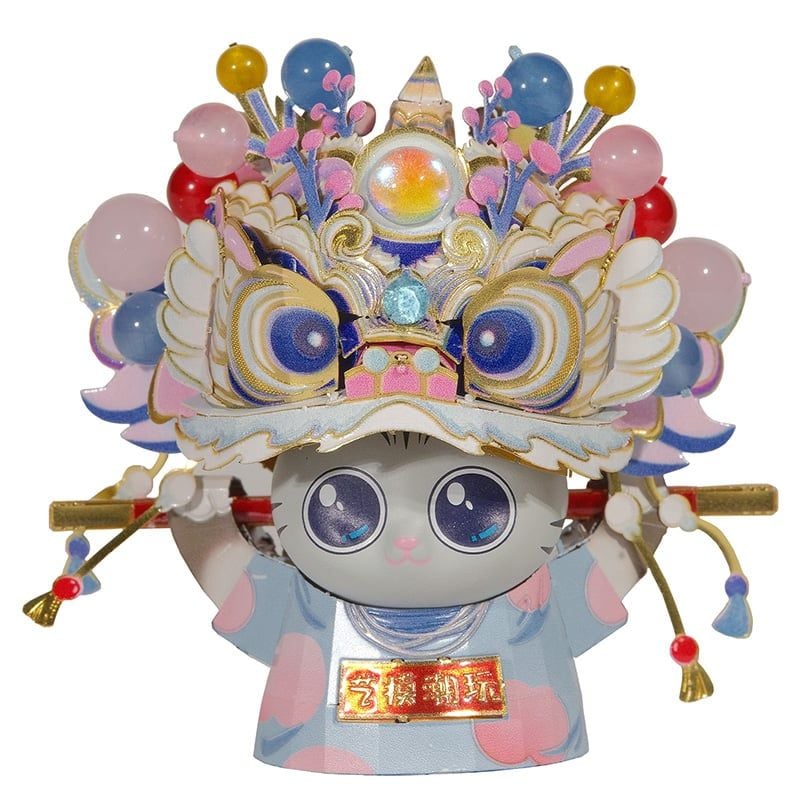  Mô Hình Kim Loại Lắp Ráp 3D MU Mèo Bậc Thầy Kungfu (50 mảnh, The Uninhibited Master) YM-N146-A – MP1276 