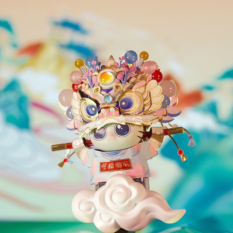  Mô Hình Kim Loại Lắp Ráp 3D MU Mèo Bậc Thầy Kungfu (50 mảnh, The Uninhibited Master) YM-N146-A – MP1276 
