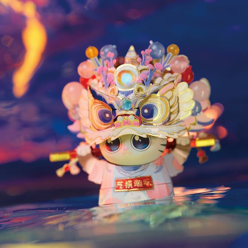  Mô Hình Kim Loại Lắp Ráp 3D MU Mèo Bậc Thầy Kungfu (50 mảnh, The Uninhibited Master) YM-N146-A – MP1276 