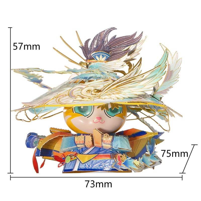  Mô Hình Kim Loại Lắp Ráp 3D MU Mèo Hiệp Sĩ Hào Hiệp (41 mảnh, The Gallant Knight) YM-N146-C – MP1272 