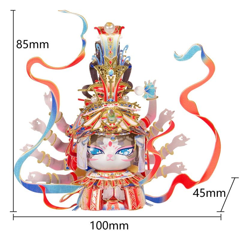  Mô Hình Kim Loại Lắp Ráp 3D MU Mèo Nghìn Tay (63 mảnh, Cat Thousand Hands) YM-N146-E – MP1273 