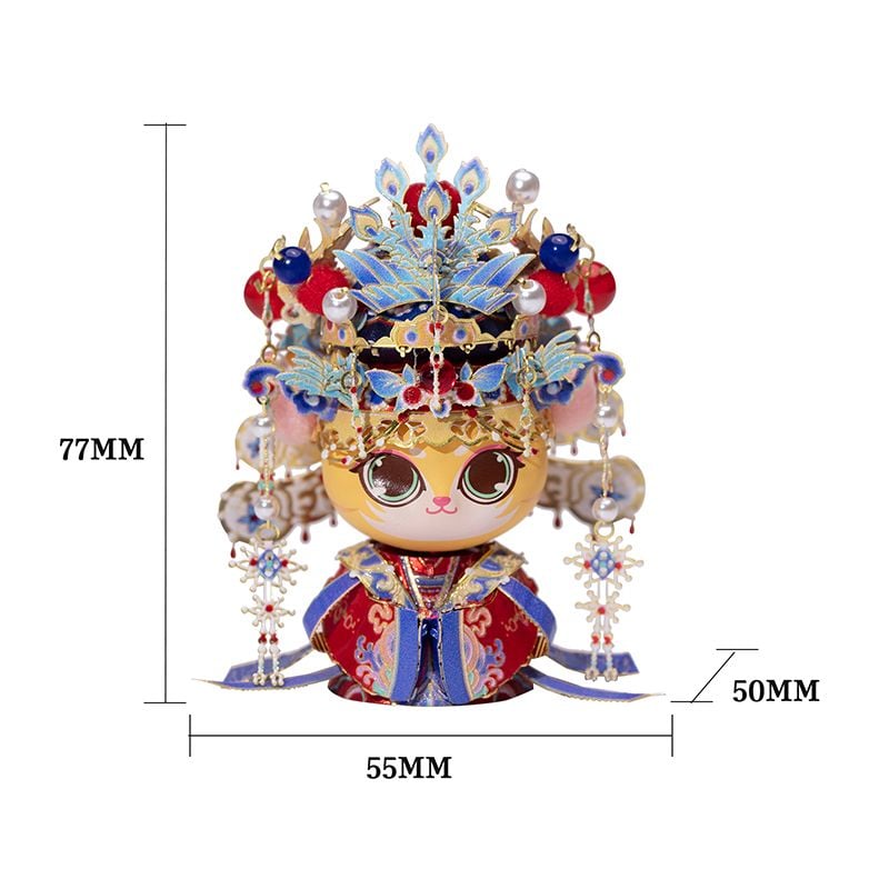  Mô Hình Kim Loại Lắp Ráp 3D MU Đôi Mèo Thiên Thành (60 mảnh, Cat Couple) YM-N146-GH – MP1268 