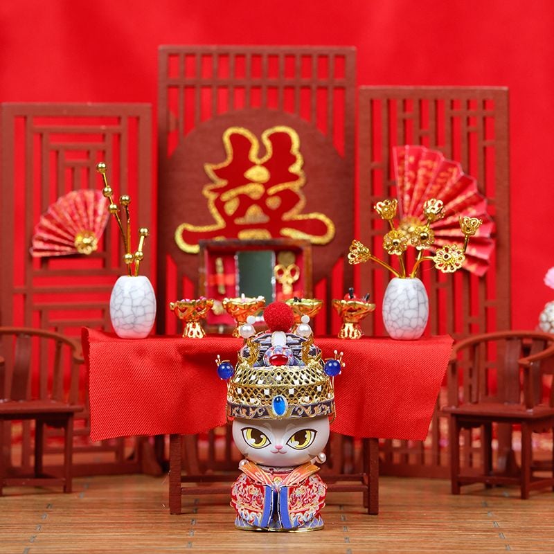  Mô Hình Kim Loại Lắp Ráp 3D MU Đôi Mèo Thiên Thành (60 mảnh, Cat Couple) YM-N146-GH – MP1268 