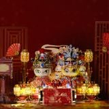  Mô Hình Kim Loại Lắp Ráp 3D MU Đôi Mèo Thiên Thành (60 mảnh, Cat Couple) YM-N146-GH – MP1268 