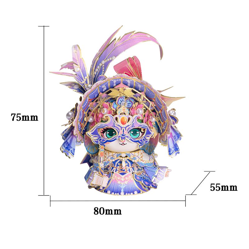  Mô Hình Kim Loại Lắp Ráp 3D MU Mèo Juliet (74 mảnh, Juliet Masque Cat) YM-N146-K – MP1250 