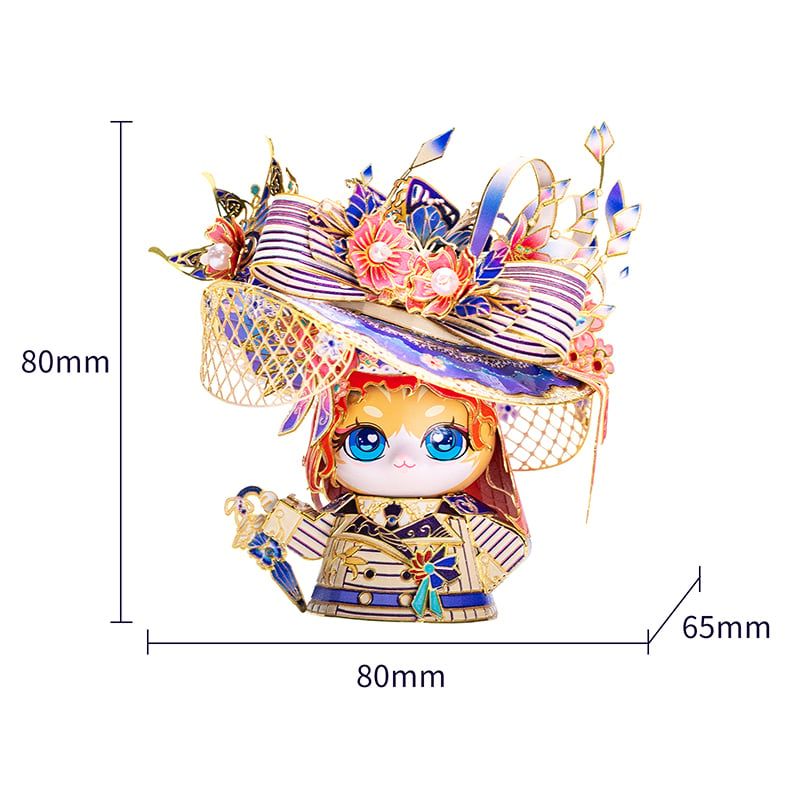  Mô Hình Kim Loại Lắp Ráp 3D MU Mèo Rose (60 mảnh, Rose Kitty) YM-N146-M – MP1252 