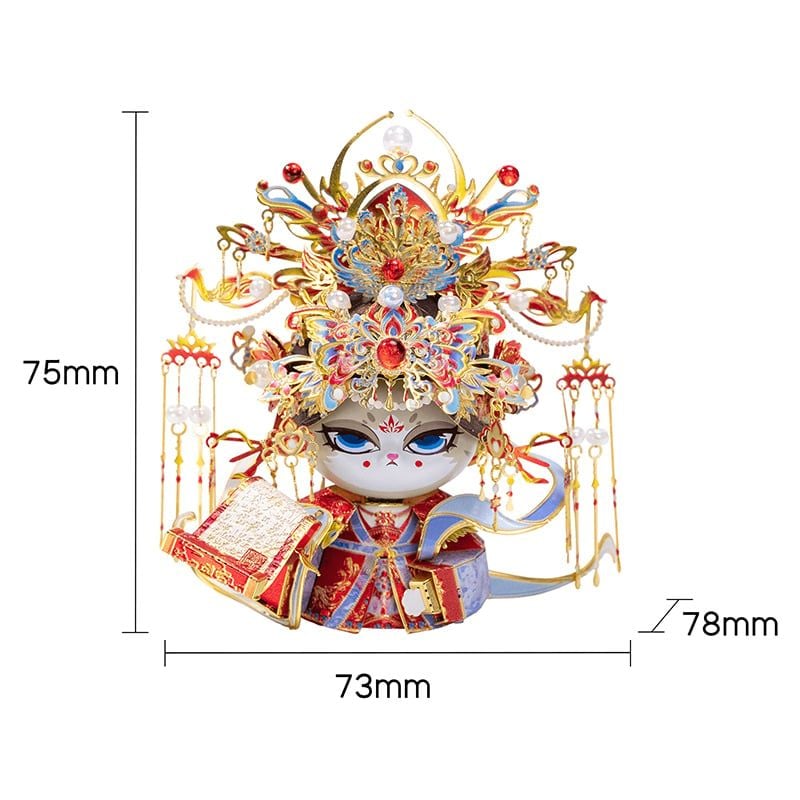  Mô Hình Kim Loại Lắp Ráp 3D MU Mèo Nữ Hoàng (109 mảnh, The Queen Kitty) YM-N146-Q – MP1254 