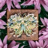  Mô Hình Kim Loại Lắp Ráp 3D MU Thúy Kiều Hồ Điệp (112 mảnh, Butterfly Cuiciao-Kingfisher's feather) YM-N149-C – MP1288 