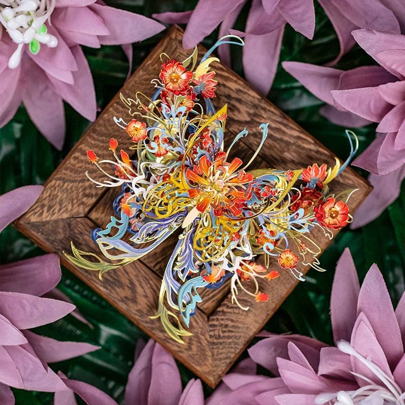  Mô Hình Kim Loại Lắp Ráp 3D MU Lạc Hà Hồ Điệp (88 mảnh, Butterfly Sunset) YM-N149-D – MP1289 