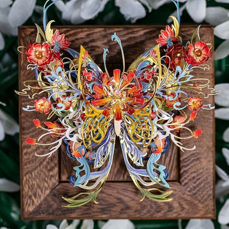  Mô Hình Kim Loại Lắp Ráp 3D MU Lạc Hà Hồ Điệp (88 mảnh, Butterfly Sunset) YM-N149-D – MP1289 