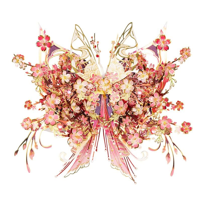  Mô Hình Kim Loại Lắp Ráp 3D MU Phương Phi Hồ Điệp (139 mảnh, Butterfly Rain of Flowers) YM-N149-E – MP1290 