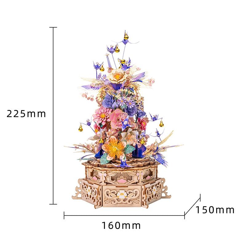  Mô Hình Gỗ Kim Loại Lắp Ráp 3D MU Túy Hoa Gian (396 mảnh, Có Chuyển Động, The Feast of Flower) YM-N152 – MP1267 
