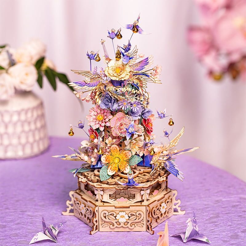  Mô Hình Gỗ Kim Loại Lắp Ráp 3D MU Túy Hoa Gian (396 mảnh, Có Chuyển Động, The Feast of Flower) YM-N152 – MP1267 