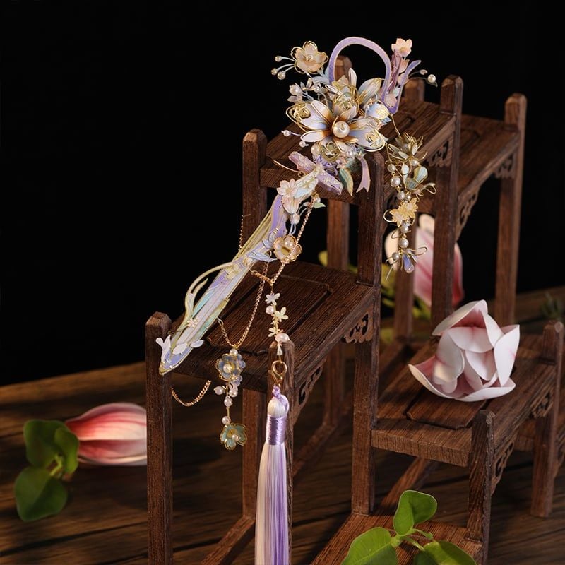  Mô Hình Kim Loại Lắp Ráp 3D MU Trâm Trung Kiếm Tử Kinh (118 mảnh, Redbud Hairpin in Sword) YM-N153-A – MP1277 