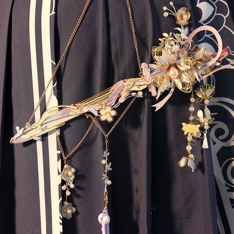  Mô Hình Kim Loại Lắp Ráp 3D MU Trâm Trung Kiếm Tử Kinh (118 mảnh, Redbud Hairpin in Sword) YM-N153-A – MP1277 