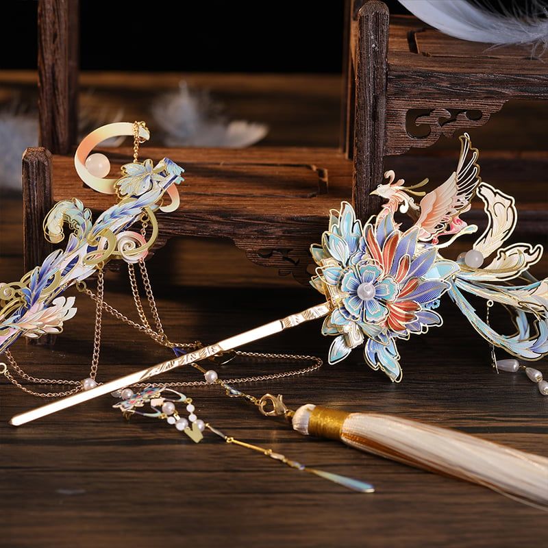  Mô Hình Kim Loại Lắp Ráp 3D MU Trâm Trung Kiếm Thanh Phượng (127 mảnh, Phoenix Hairpin in Sword) YM-N153-B – MP1278 