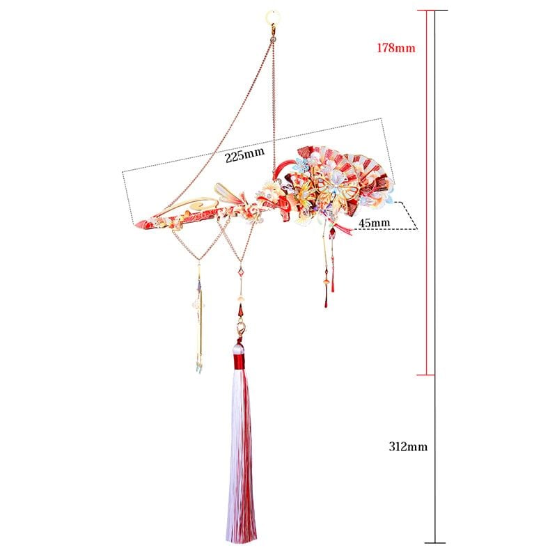  Mô Hình Kim Loại Lắp Ráp 3D MU Trâm Trung Kiếm Bạch Quả (117 mảnh, Ginkgo Hairpin in Sword) YM-N153-C – MP1279 