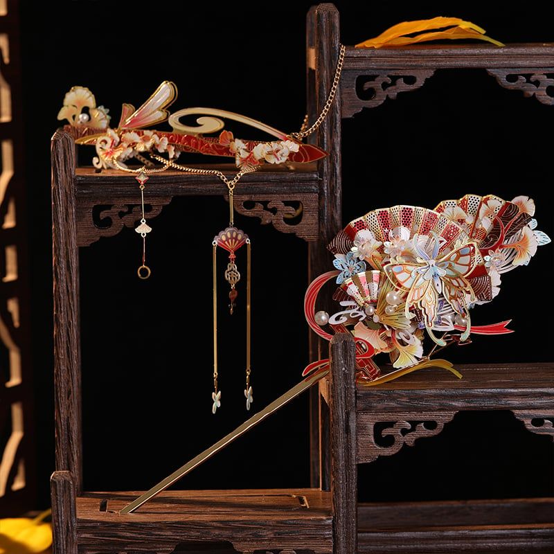  Mô Hình Kim Loại Lắp Ráp 3D MU Trâm Trung Kiếm Bạch Quả (117 mảnh, Ginkgo Hairpin in Sword) YM-N153-C – MP1279 