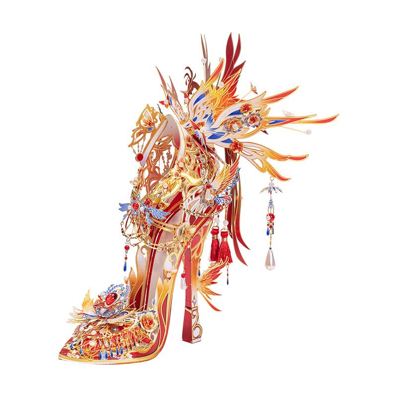  Mô Hình Kim Loại Lắp Ráp 3D MU Chiếc Giày Lọ Lem - Phượng Hoàng Lửa (191 mảnh, Shoe of Cinderella - Phoenix Red) YM-N165-A – MP1271 