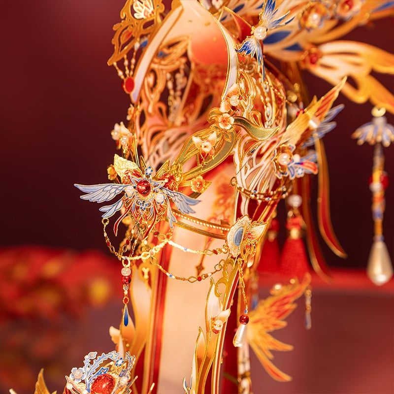  Mô Hình Kim Loại Lắp Ráp 3D MU Chiếc Giày Lọ Lem - Phượng Hoàng Lửa (191 mảnh, Shoe of Cinderella - Phoenix Red) YM-N165-A – MP1271 