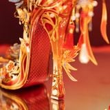 Mô Hình Kim Loại Lắp Ráp 3D MU Chiếc Giày Lọ Lem - Phượng Hoàng Lửa (191 mảnh, Shoe of Cinderella - Phoenix Red) YM-N165-A – MP1271 