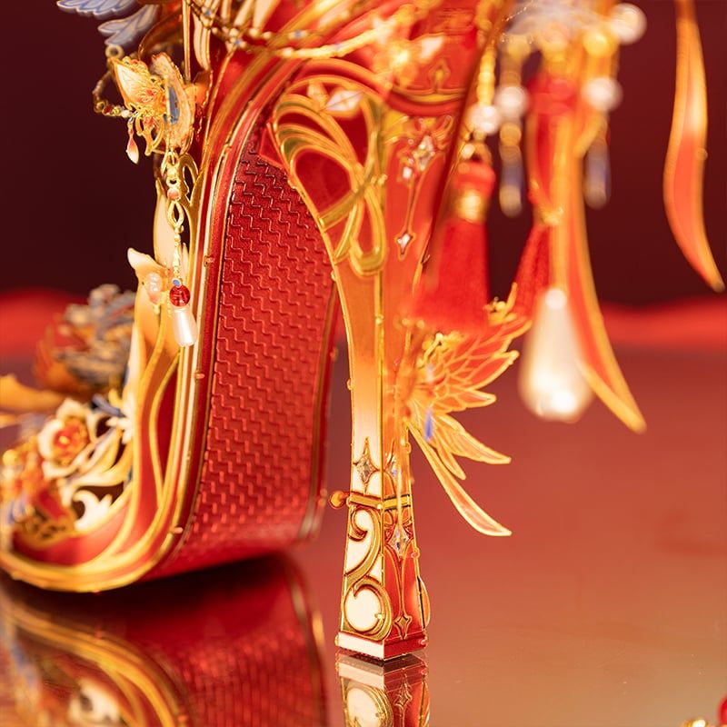  Mô Hình Kim Loại Lắp Ráp 3D MU Chiếc Giày Lọ Lem - Phượng Hoàng Lửa (191 mảnh, Shoe of Cinderella - Phoenix Red) YM-N165-A – MP1271 