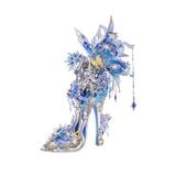  Mô Hình Kim Loại Lắp Ráp 3D MU Chiếc Giày Lọ Lem (158 mảnh, Shoe of Cinderella) YM-N165-B – MP1244 