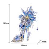 Mô Hình Kim Loại Lắp Ráp 3D MU Chiếc Giày Lọ Lem (158 mảnh, Shoe of Cinderella) YM-N165-B – MP1244 