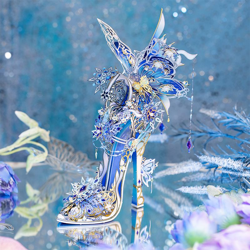  Mô Hình Kim Loại Lắp Ráp 3D MU Chiếc Giày Lọ Lem (158 mảnh, Shoe of Cinderella) YM-N165-B – MP1244 