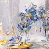  Mô Hình Kim Loại Lắp Ráp 3D MU Chiếc Giày Lọ Lem (158 mảnh, Shoe of Cinderella) YM-N165-B – MP1244 