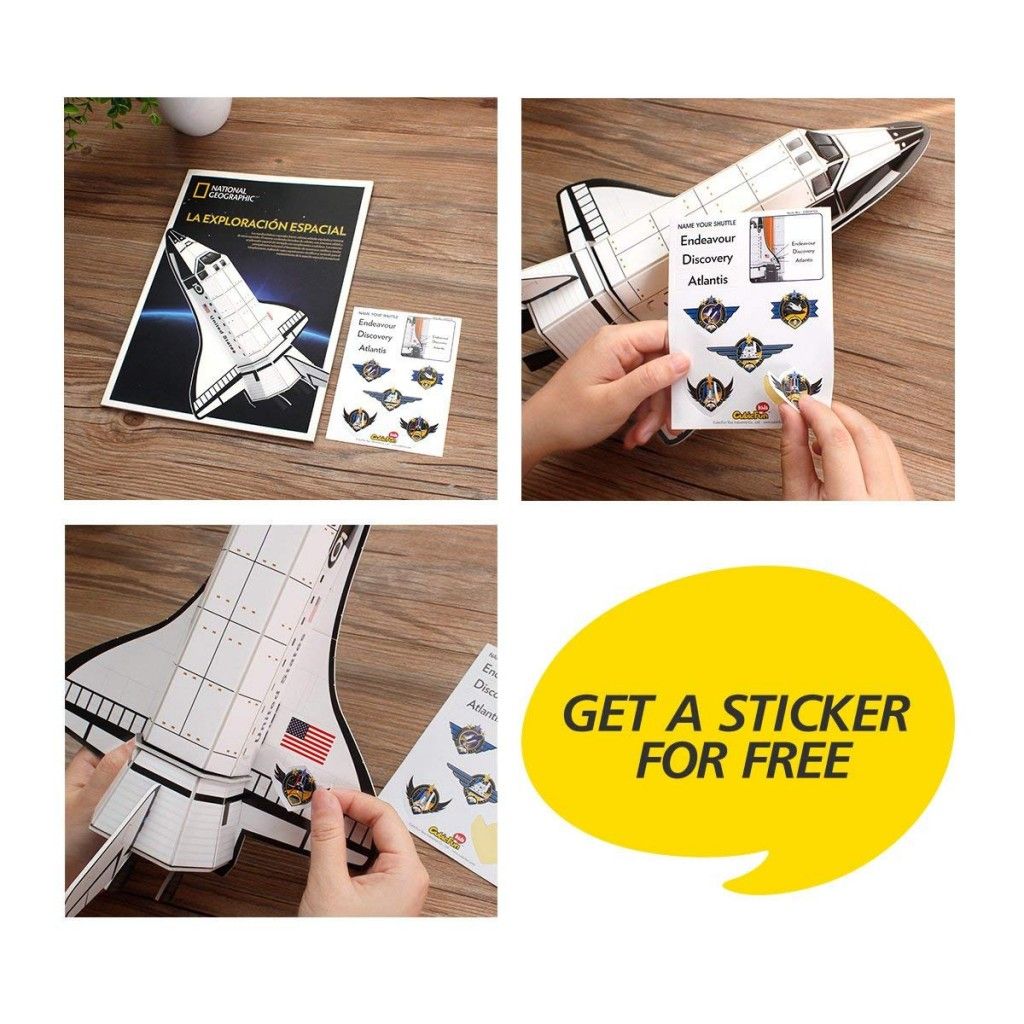  Mô Hình Giấy 3D Lắp Ráp CubicFun Space Explore (65 mảnh, National Geographic) DS0970h - PP051 