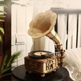  Mô Hình Gỗ 3D Lắp Ráp ROBOTIME ROKR Máy Nghe Nhạc Đĩa Than Cổ Điển (Classic Black Gum Gramophone) LKB01 - WP205 