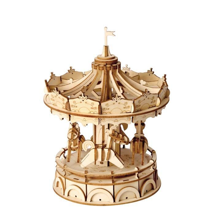  Mô Hình Gỗ 3D Lắp Ráp ROBOTIME Vòng Xoay Ngựa Gỗ Merry Go Round TG404 – WP055 