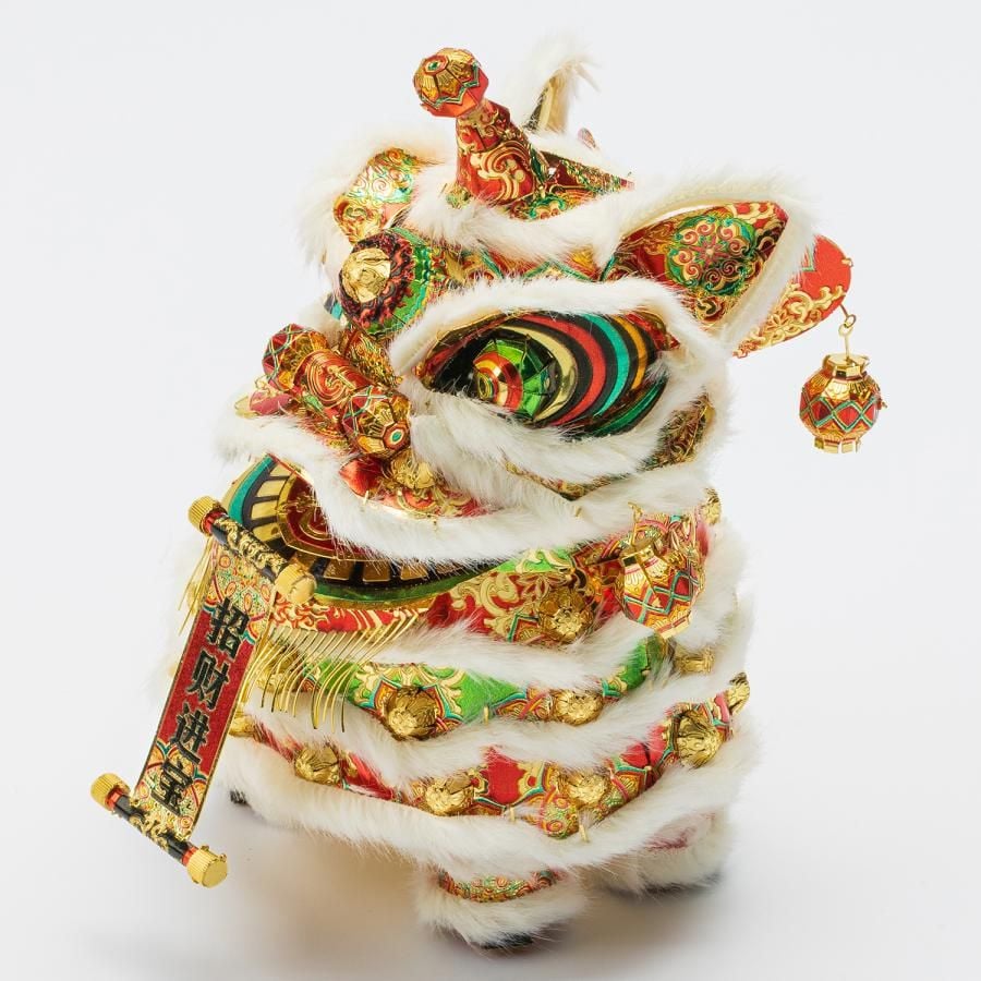  Mô Hình Kim Loại 3D Lắp Ráp Piececool Con Lân (White Dancing Lion) P141-GRN - MP831 