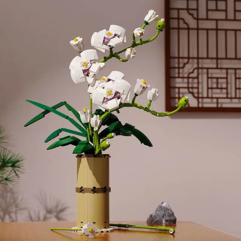  Mô Hình Nhựa 3D Lắp Ráp QiZhiLe Cây Chi Lan Hồ Điệp (588 mảnh, Orchid Phalaenopsis) 92000 – LG0101 