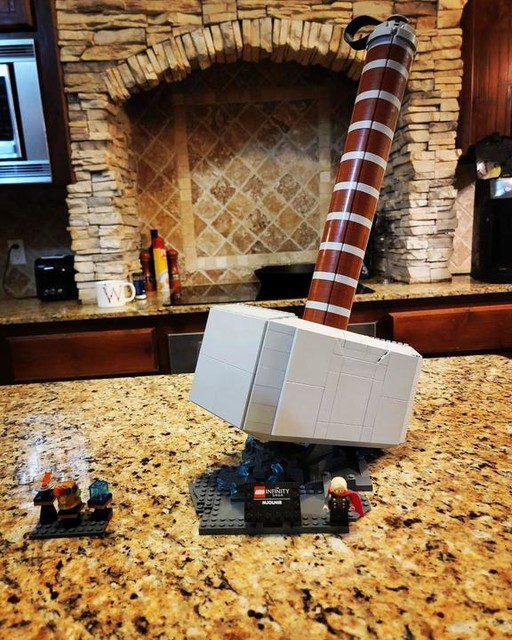  Mô Hình Nhựa 3D Lắp Ráp OEM Marvel Búa Mjolnir Của Thần Sấm Thor (979 mảnh, Lego 76209 Thor's Hammer) 70800 - LG0150 