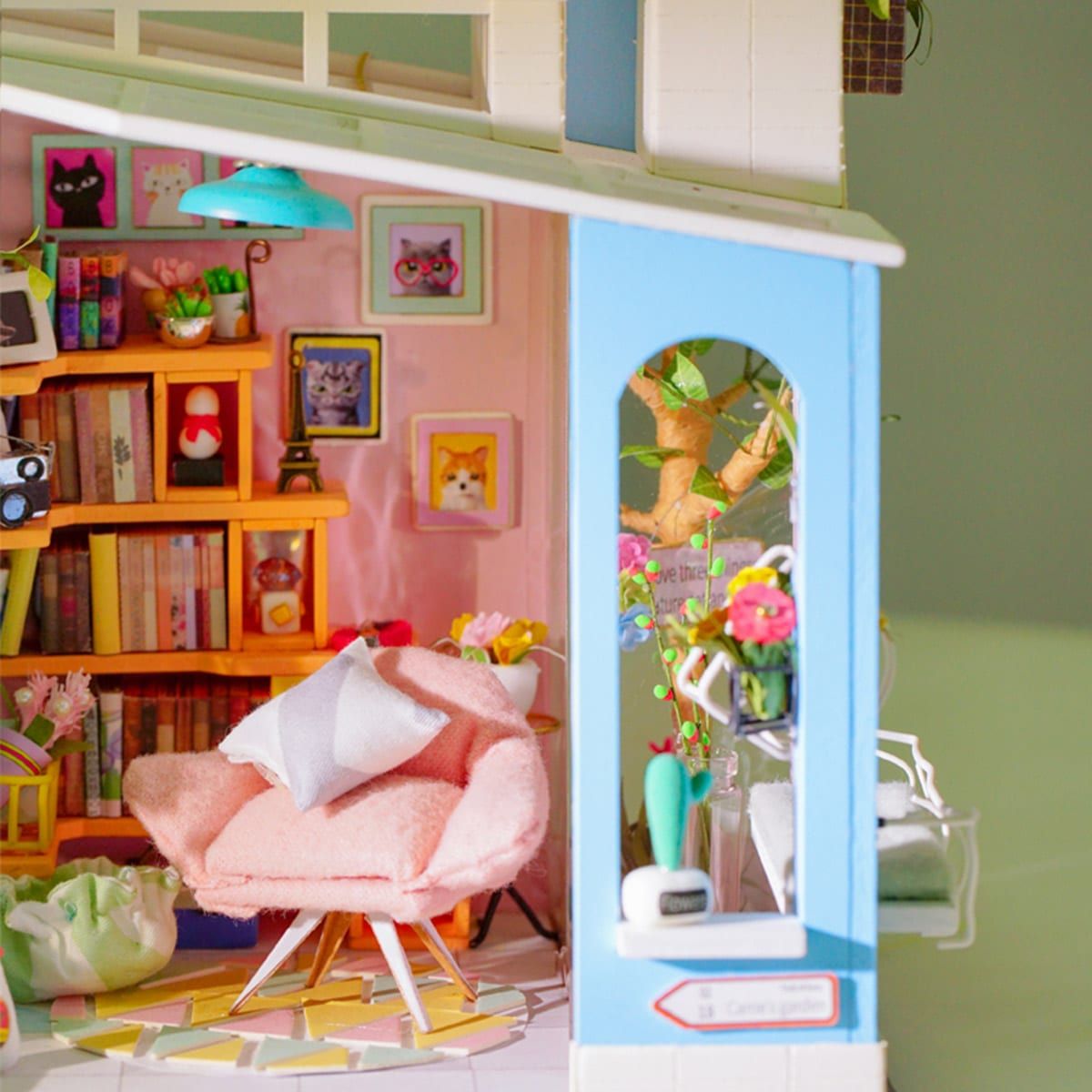  Mô Hình Gỗ 3D Lắp Ráp ROBOTIME DIY Dollhouse Nhà Tí Hon (340 mảnh, Dora's Loft) DG12 - WP156 