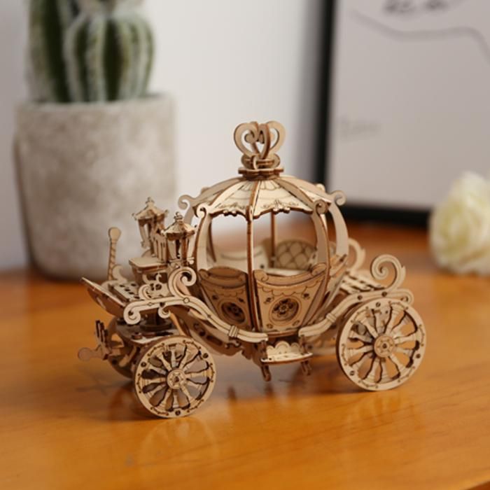  Mô Hình Gỗ 3D Lắp Ráp ROBOTIME Xe Bí Ngô Pumpkin Carriage TG302 – WP057 