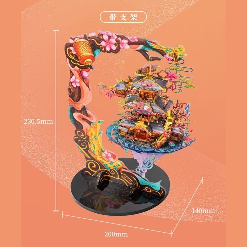  Mô Hình Kim Loại Lắp Ráp 3D MU Nhân Duyên Cát (185 mảnh, Đế Mica Màu, Marriage Pavilion) YM-N108 – MP900 