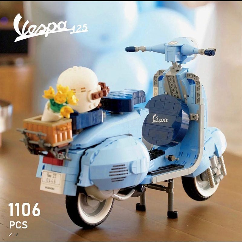  Mô Hình Nhựa 3D Lắp Ráp Xe Vespa 125cc Cổ Điển 65566 (1106 mảnh) - LG0067 