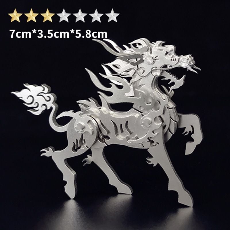  Mô Hình Kim Loại Lắp Ráp 3D Steel Warcraft Hỏa Kỳ Lân (20 mảnh, Fire Unicorn) - SW041 