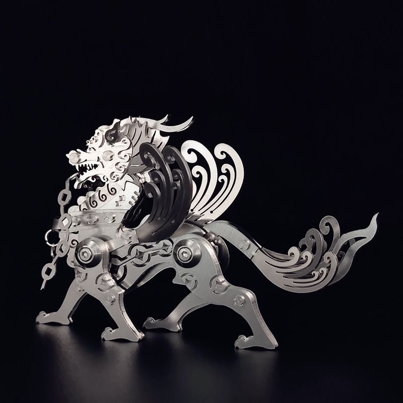  Mô Hình Kim Loại Lắp Ráp 3D Steel Warcraft Tỳ Hưu (35 mảnh, Pi Huu) - SW039 