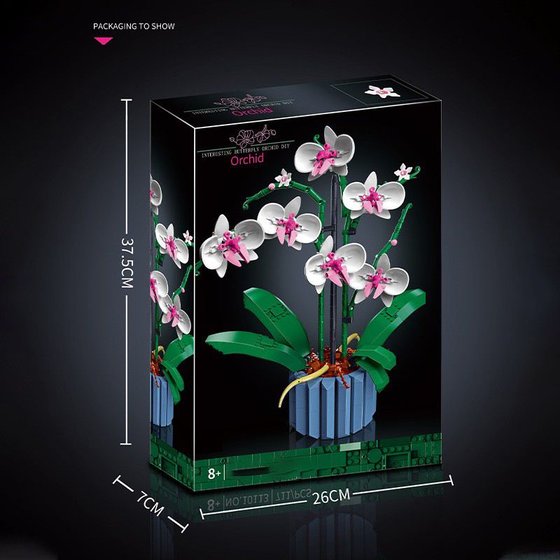 Mô Hình Nhựa 3D Lắp Ráp OEM Chậu Hoa Lan (711 mảnh, Orchid Flower) 10113 - LG0160 