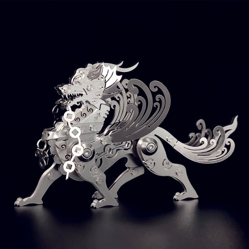  Mô Hình Kim Loại Lắp Ráp 3D Steel Warcraft Tỳ Hưu (35 mảnh, Pi Huu) - SW039 