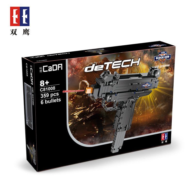  Mô Hình Nhựa 3D Lắp Ráp CaDA Súng Tiểu Liên Uzi (359 mảnh, Submachine gun) C81008 - LG0127 